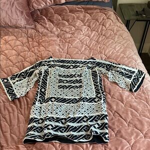 Diane Von Furstenberg Black and White Graphic Dress